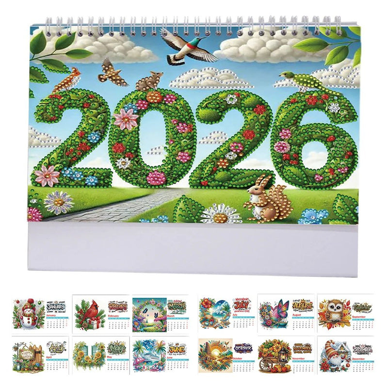 2026 Standing Desk Calendar DIY Diamond Art Painting – forubom