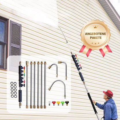 🎁 50% OFF! 🚗 High-Pressure Washer Extension Kit – Up to 4,000 PSI, Clean Roofs & Gutters Without a Ladder 💧🔧