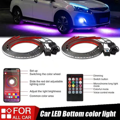 2026 Car Chassis Flexible RGB Waterproof LED Strip Lights (4PCS)