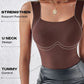 💐Women's U Neck Thermal Tank Tops with Built-In Bra