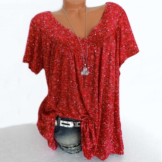 🌸🍃Spring Fashion Print Short Sleeve