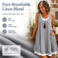 ⏰ LAST DAY 50% OFF! 👗 Women's Casual Loose Sleeveless Fake Two Piece Tank Dress – Breezy Layered Look & All-Day Comfort 💃