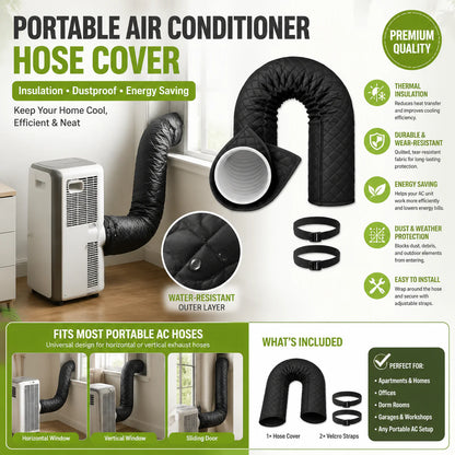 📢📢50% OFF !! ⏰Portable Air Conditioner Hose Cover