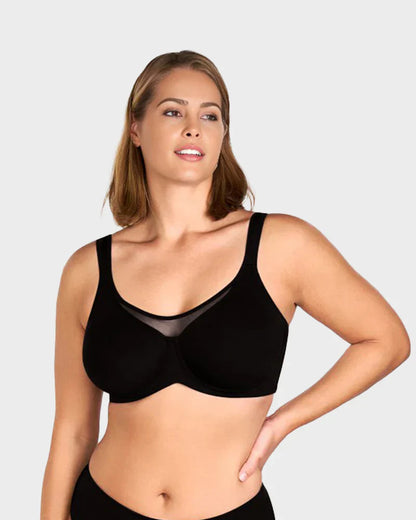 Women's Elegant Sheer Full Coverage Plus Size Bra