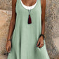 ⏰ LAST DAY 50% OFF! 👗 Women's Casual Loose Sleeveless Fake Two Piece Tank Dress – Breezy Layered Look & All-Day Comfort 💃