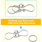Metal Puzzle Ring Eight-Piece Blue Version Brain Teasers
