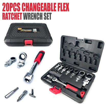 🎁New Year Sale 49% OFF⏳Removable Movable Head Ratchet Durable Power Saving Repair Tool Set