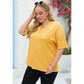 🌷2026 Summer Sale 50% OFF☀️Women's Summer Half Sleeve Casual Loose Fit Cotton Tunic T-shirt