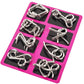 Metal Puzzle Ring Eight-Piece Blue Version Brain Teasers