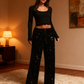 🎄🎁Christmas Sale 40% OFF🥰Women's Sequin Sparkle Wide Leg Pants with Elastic Waistband