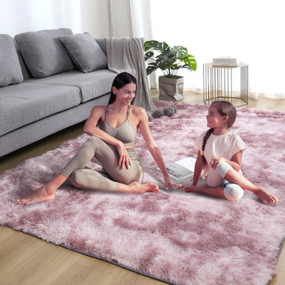 Nice gift*Gradient Color Plush Floor Mat