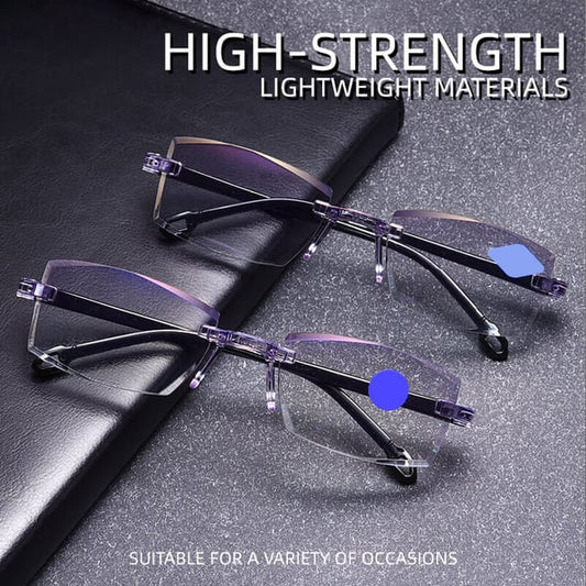 Multifocus Reading Glasses Anti-Blue Rays Readers for Computer Work,Driving,Outdoors