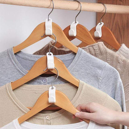 👔 BUY 2 GET 1 FREE! 🏠 Space-Saving Hanger Connector Hooks – Doubles Closet Space, Sturdy & Easy to Use 🧥