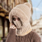 ✨ Christmas promotion limited to the top 100 💖 Women's Winter Integrated Knitted Bean Scarf Mask Hat