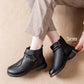 Women's Vintage Plush-Lined Leather Boots