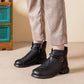 Women's Vintage Plush-Lined Leather Boots