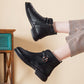 Women's Vintage Plush-Lined Leather Boots