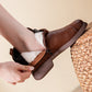 Women's Vintage Plush-Lined Leather Boots