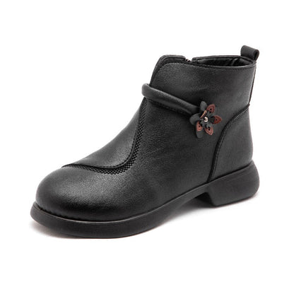 Women's Vintage Plush-Lined Leather Boots