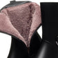 Soft Faux Leather Chunky Heel Zipper Boots
