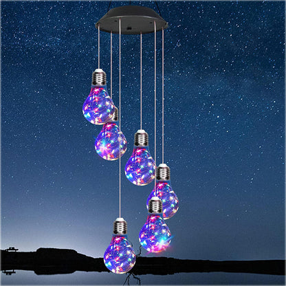 Outdoor Solar LED Copper Wire Wind Chime Light Bulb Ball