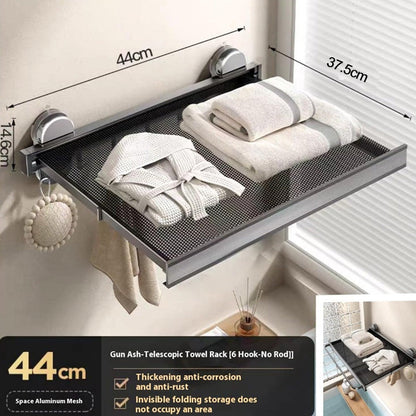 Suction Cup Telescopic Punch-Free Towel Shelf