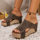 ✨ 50% OFF NOW! 👡 Women's Wedge Sandals with Studded Details – Orthopedic Support & Slip-On Fit 🖤👢