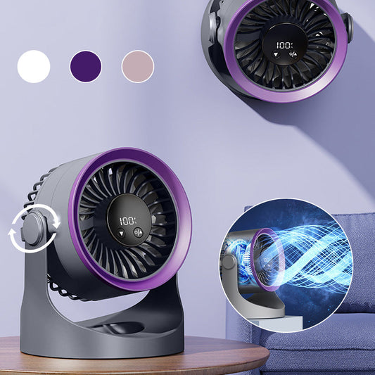 Mini Portable Rechargeable Wall Mounted Fan with Lights