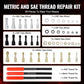 Screw & Nut Thread Repair Tool Kit - Repair, Rust Removal, Deburring