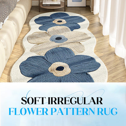 Soft Irregular Flower Pattern Rug