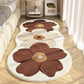 Soft Irregular Flower Pattern Rug