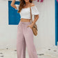 Lightweight Summer Linen Pants Solid Color Drawstring Casual Pants - Breathable & Skin-Friendly