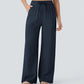 Lightweight Summer Linen Pants Solid Color Drawstring Casual Pants - Breathable & Skin-Friendly