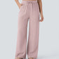 Lightweight Summer Linen Pants Solid Color Drawstring Casual Pants - Breathable & Skin-Friendly