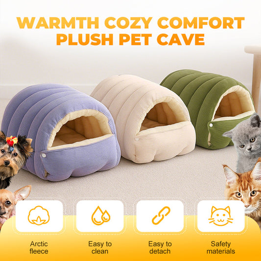 Warmth Cozy Comfort  Plush Pet Cave