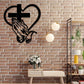 Elegant Christian Heart & Cross Wall Art
