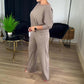 Elegant Longline Cardigan & Top & Pants 3-Piece Set