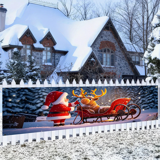 🎄 LIMITED-TIME 50% OFF 🎅 Outdoor Christmas Hanging Banner — Fade-Resistant Santa Design
