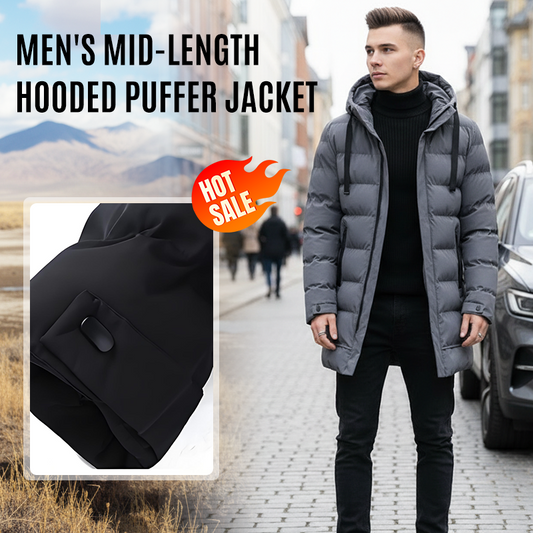 🔈🔈Winter useful products - 50% OFF❄️Men's mid-length down jacket with hood