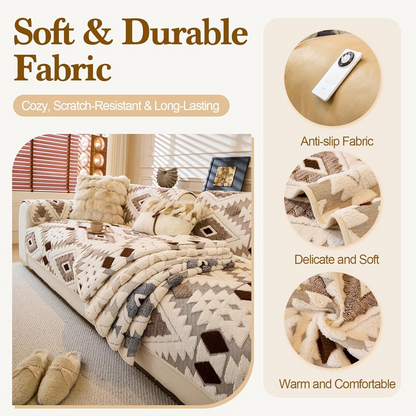 ⏳Limited-time 50% off⏰Modern Geometric Plush Sofa Cover🛋️