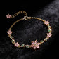 Women's Cherry Blossom Rhinestone Bracelet
