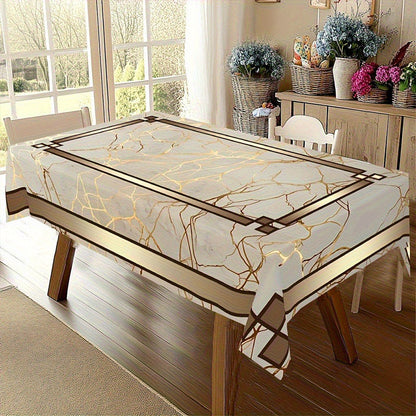 ⏳Time-Limited Special⏰Waterproof Marble-Print Tablecloth🌩️