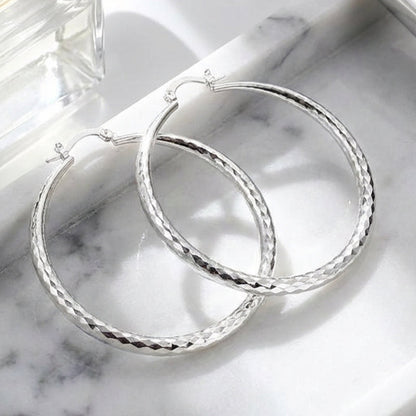 💖Diamond-Cut Hoop Earrings for Women