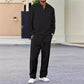Men’s Waffle Knit Sweatshirt & Straight-Leg Pants Set