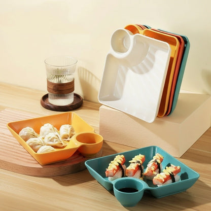 📢📢50%  OFF !!! ⏰Snack and Appetizer Plate with Sauce Holder