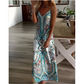 ⏳🔥2026 Hot Sale🎁Women’s Retro Print V-Neck Sleeveless Maxi Dress