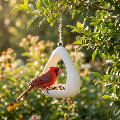 Modern Teardrop Hanging Bird Feeder