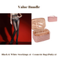 📢📢50% OFF!!⏰Value Bundle: 8D Oil-Sheen Rose Lace Stockings + Cosmetic Bag