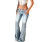 Women's Casual Low-Rise Flare Jeans