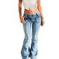 Women's Casual Low-Rise Flare Jeans